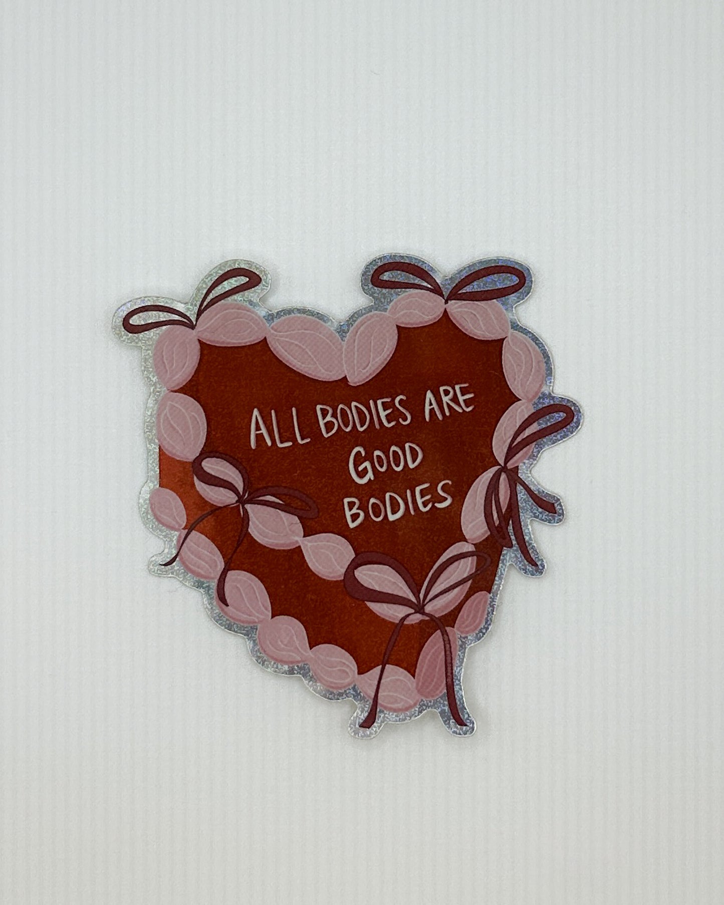 All Bodies Are Good Bodies Sticker (Glitter Vinyl Die Cut)