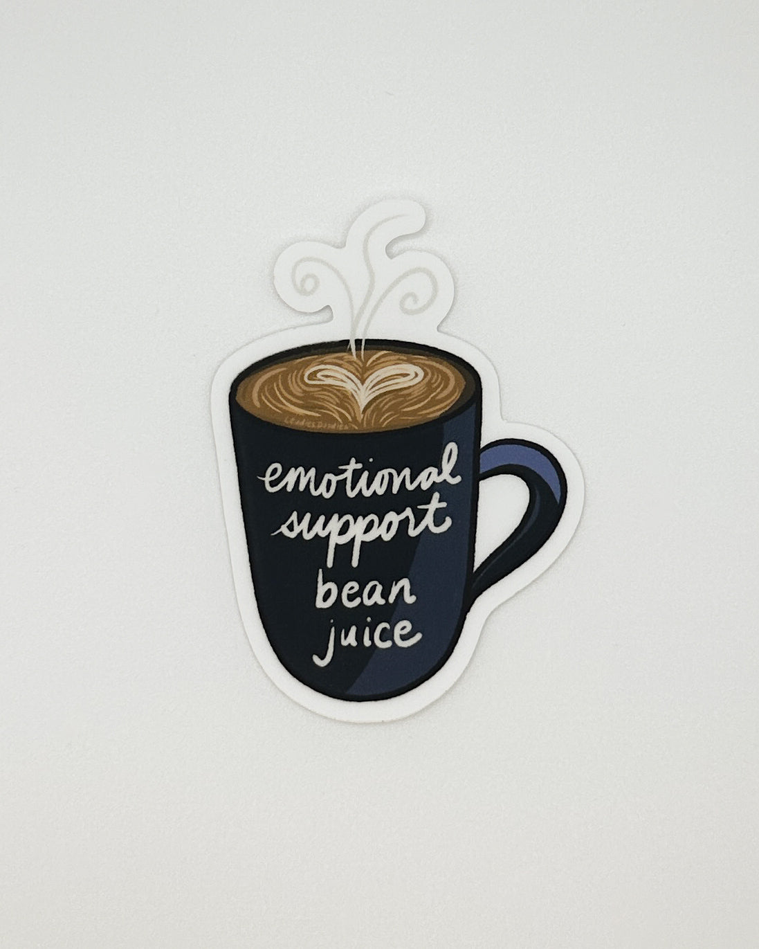 Emotional Support Bean Juice Sticker (Matte Vinyl Die Cut)